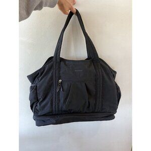 Bostanten Black Large Duffle Weatherproof Weekender Laptop Computer Bag